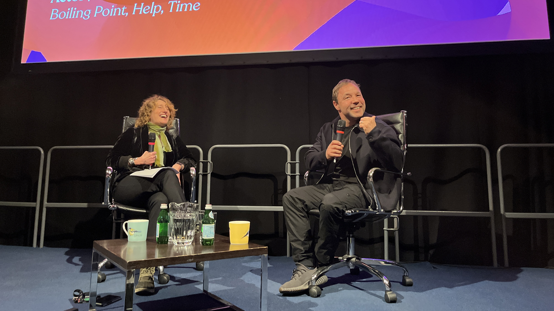 Stephen Graham and host talking in NFTS masterclass