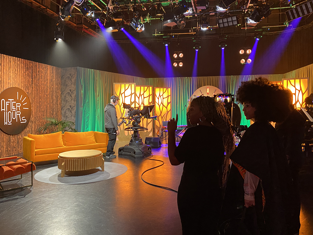 Tamzin Murray directing live television show