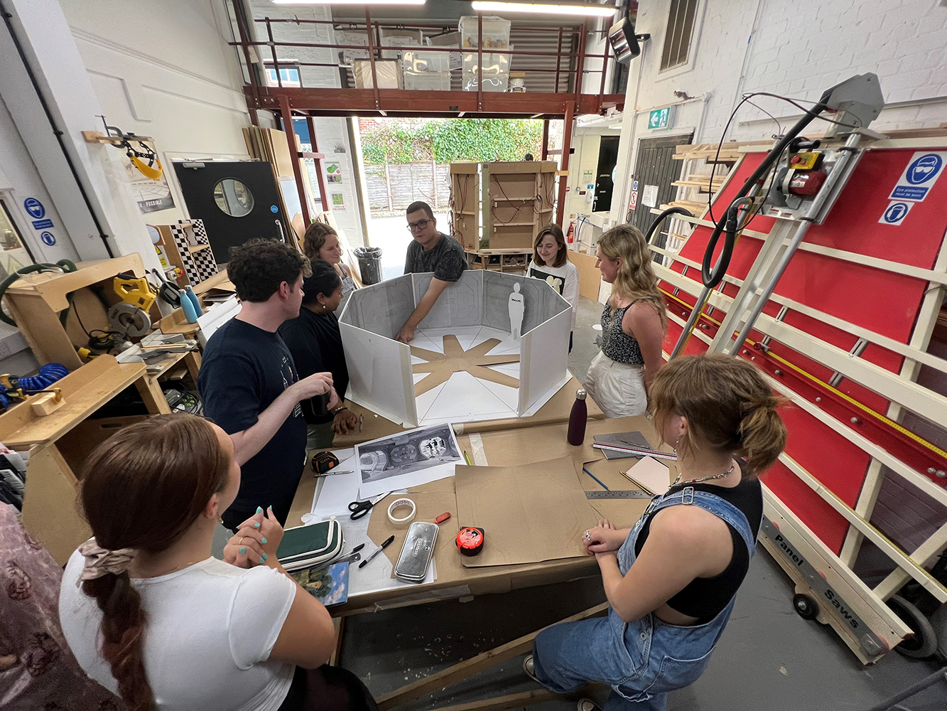NFTS Model Making students tackle the design process and white card maquette at the start of term.