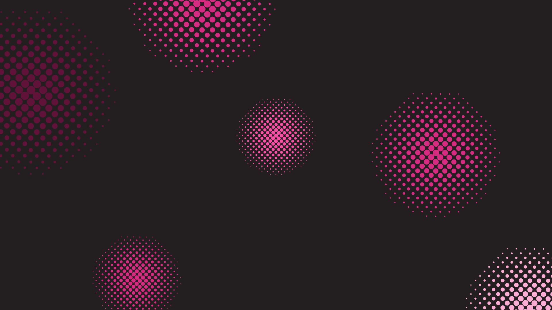 clusters of pink dots on black background