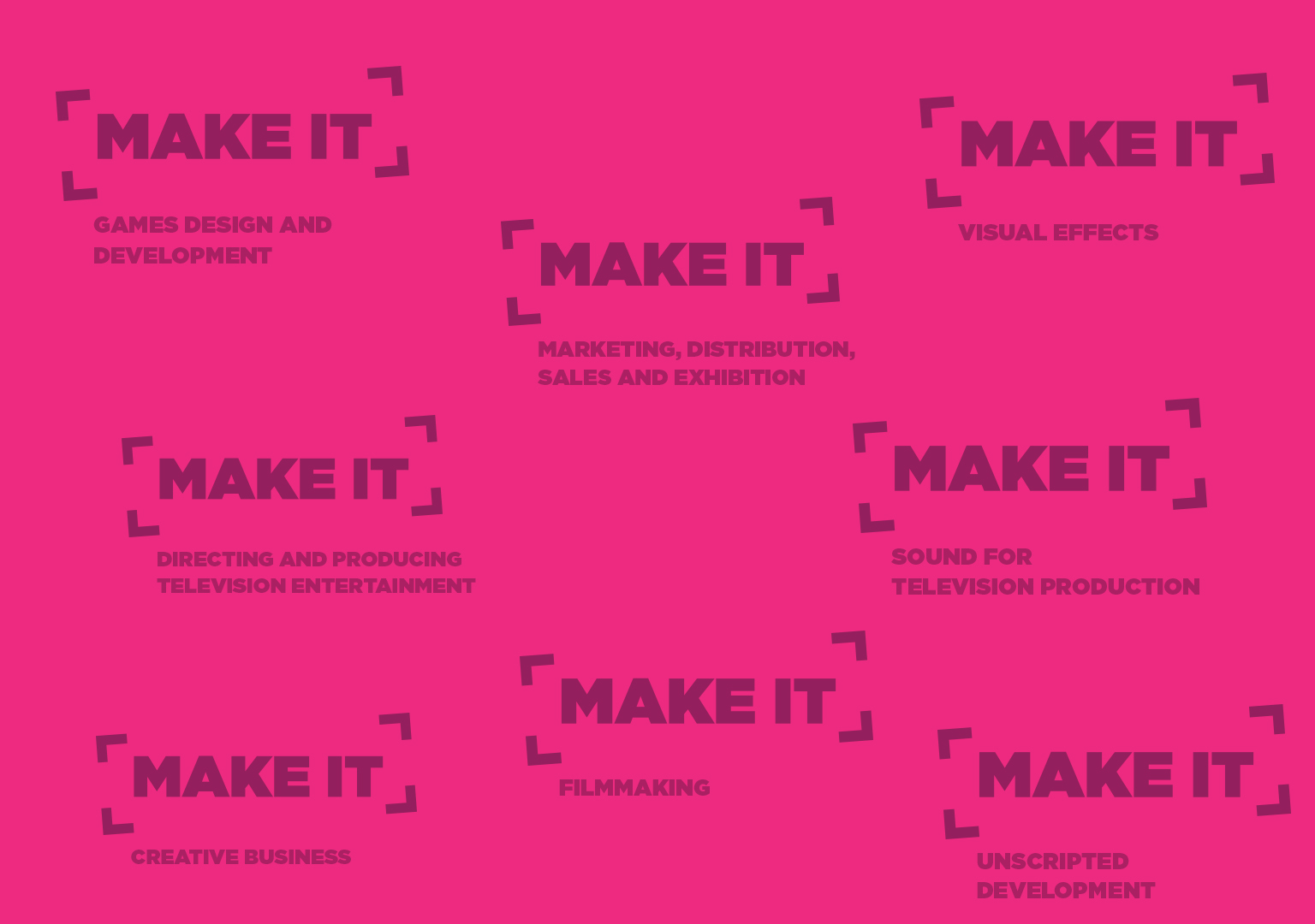 Make it with NFTS courses banner