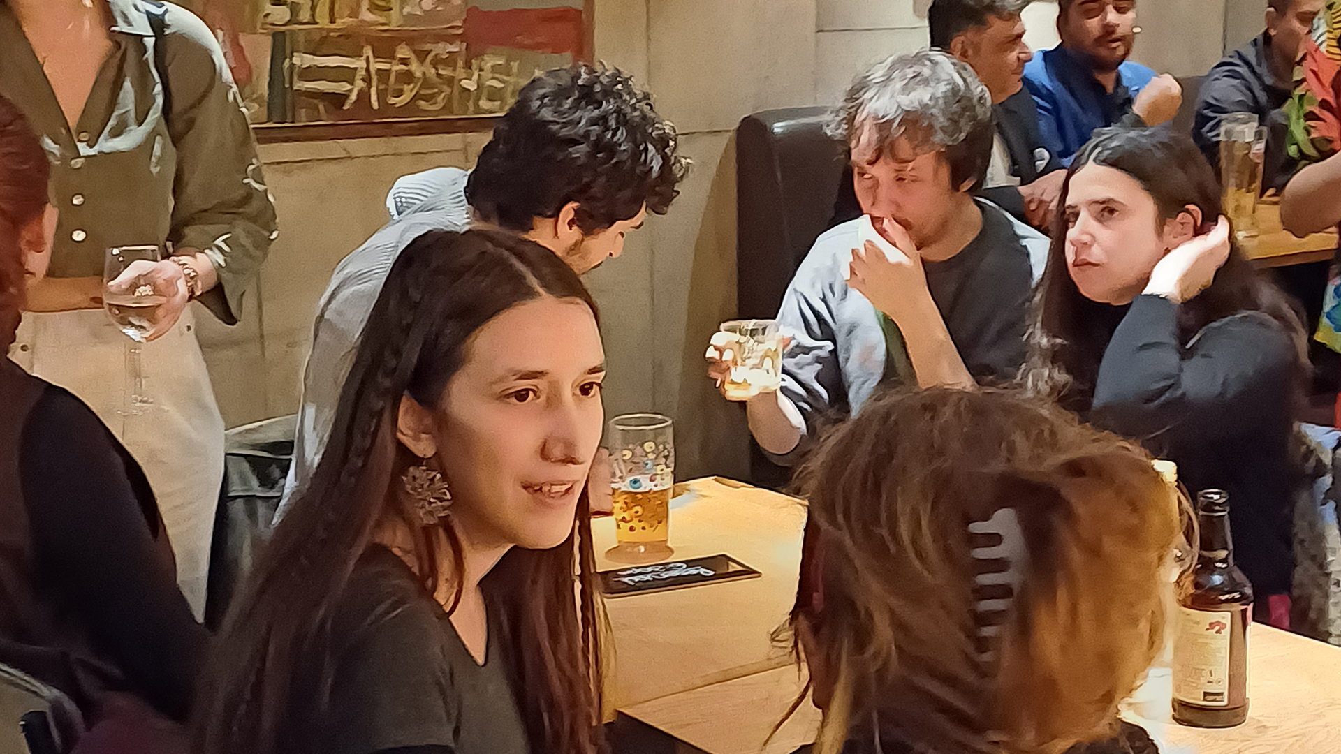 Animation graduates chatting