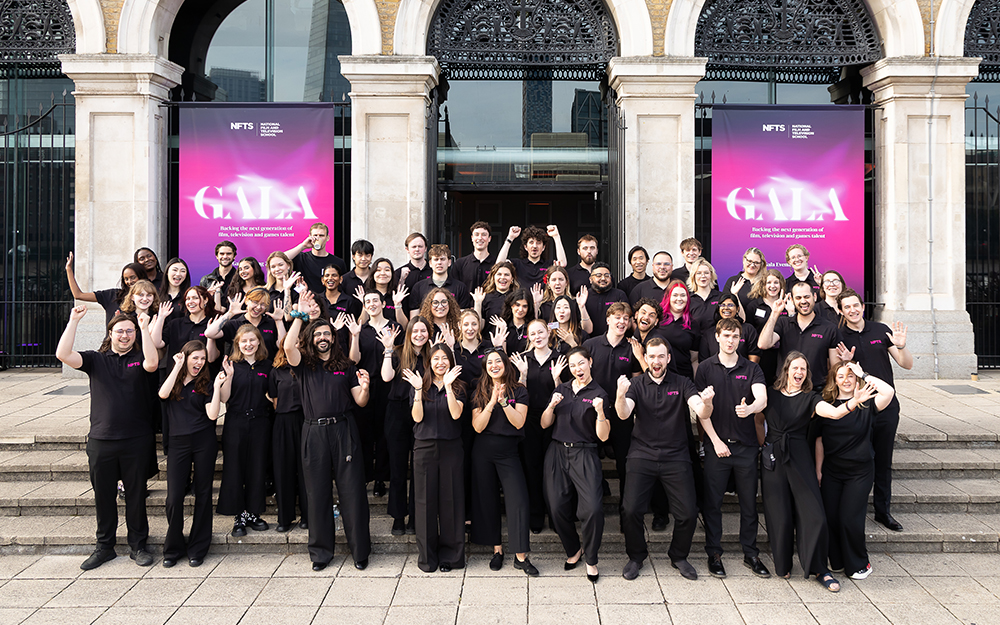 Students outside Old Billingsgate