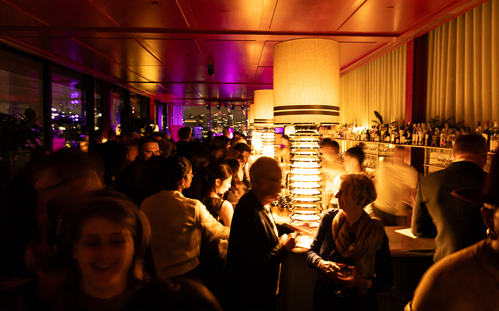 Guests socialising at the Gala after party
