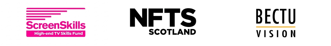 Logos for ScreenSkills, NFTS Scotland and BECTU Vision