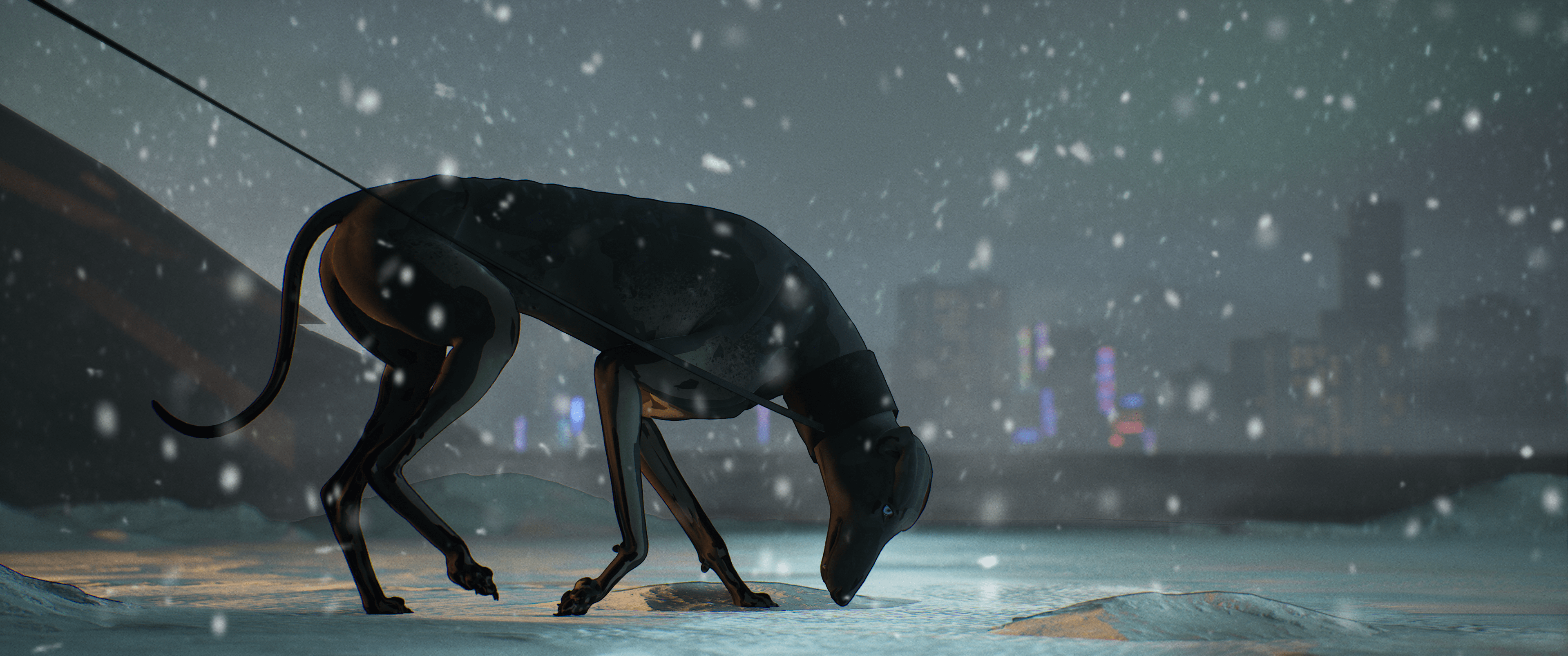 Still from NFTS graduation film Ascent, built in Unreal Engine