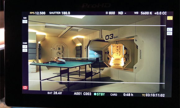 Model being filmed using a MoCo rig