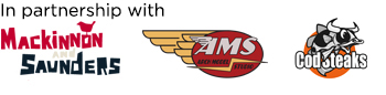 Partner logos - AMS, Mackinnon and Saunders, Cod Steaks