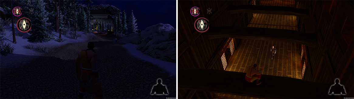 Stills from grad game showing character in various scenarios