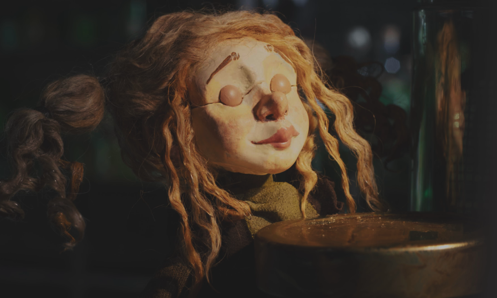 still from Pickled showing close up of puppet face