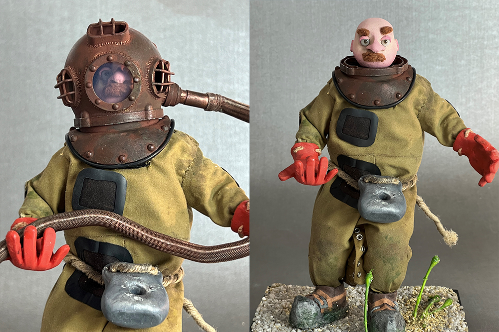model of a 1930s diver