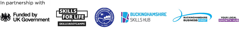 In partnership with Skills For Life, Bucks County Council, Bucks Business First, and Growth Hub, funded by the UK Government