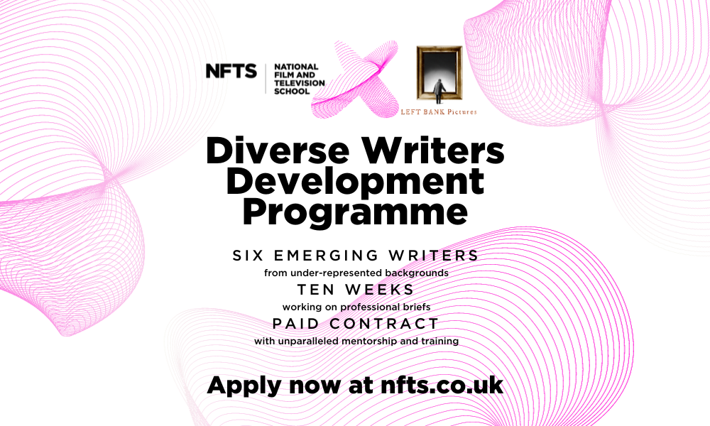 nfts x left bank diverse writers development programme graphic