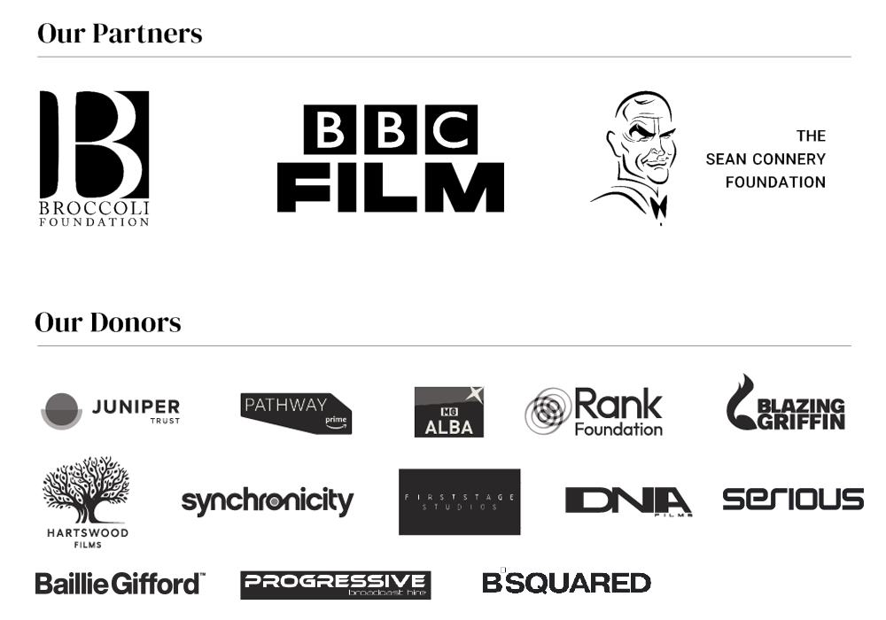 Sean Connery Talent Lab Donors and Supporters Logos