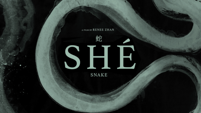 she poster with image of snake curling round title