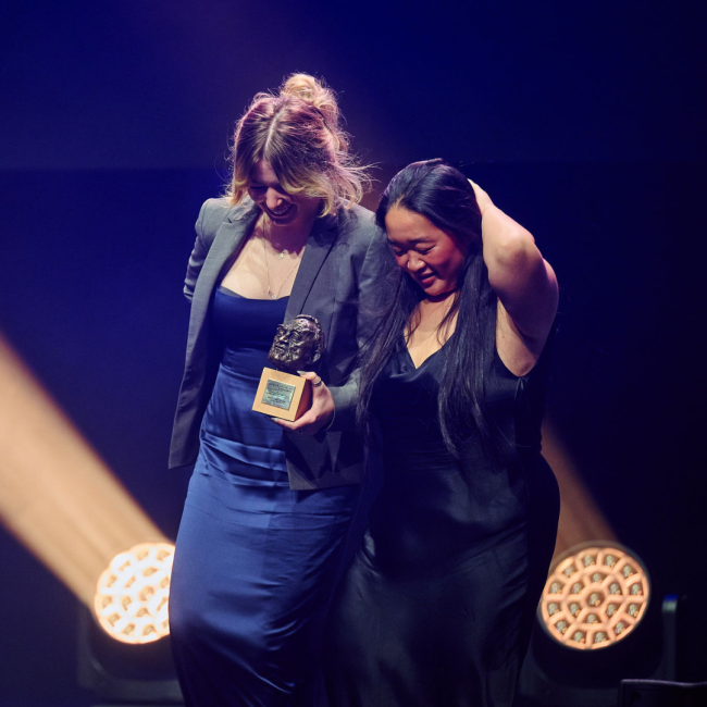 NFTS Grads accepting Grierson Award 2025