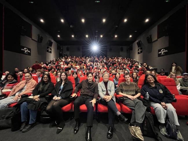 Park Chan-wook and Lee Byung-hun with NFTS students