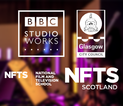 BBC Studioworks, Glasgow City Council, NFTS Scotland logos