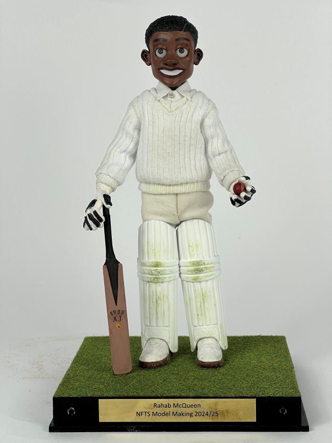 model of a cricketer