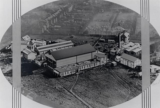 Aerial shot of Beaconsfield Studios in the 1930s