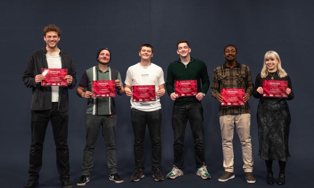 six participants of the SBTP holding certificates