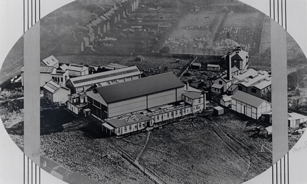 aerial shot of beaconsfield studios