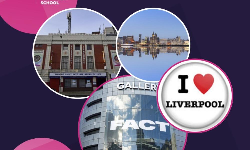 Liverpool poster with images of venues