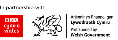 BBC Cymru Wales logo, Welsh Government logo